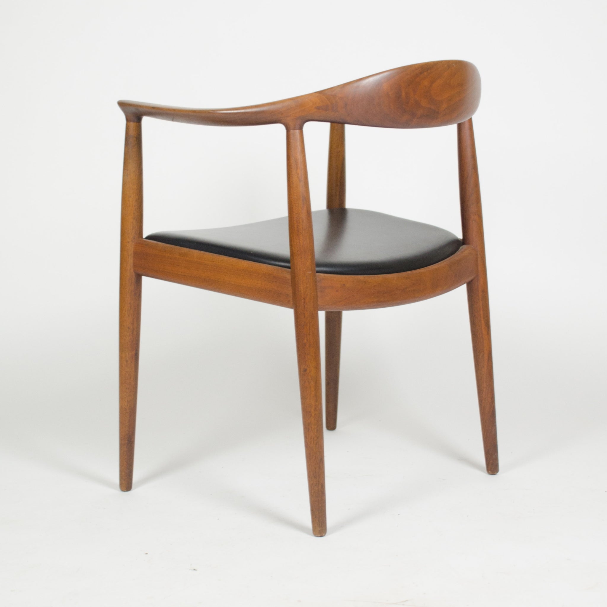 SOLD 4x Hans Wegner Round The Chair Johannes Hansen Denmark For Knoll Teak Armchairs