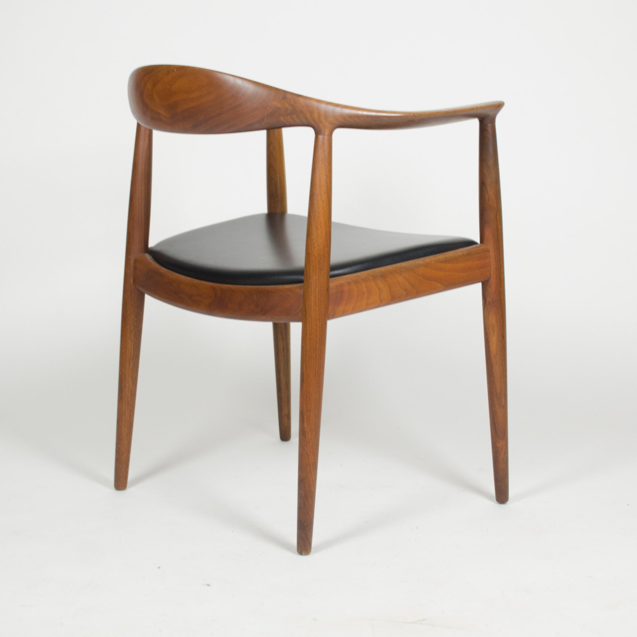 SOLD 4x Hans Wegner Round The Chair Johannes Hansen Denmark For Knoll Teak Armchairs