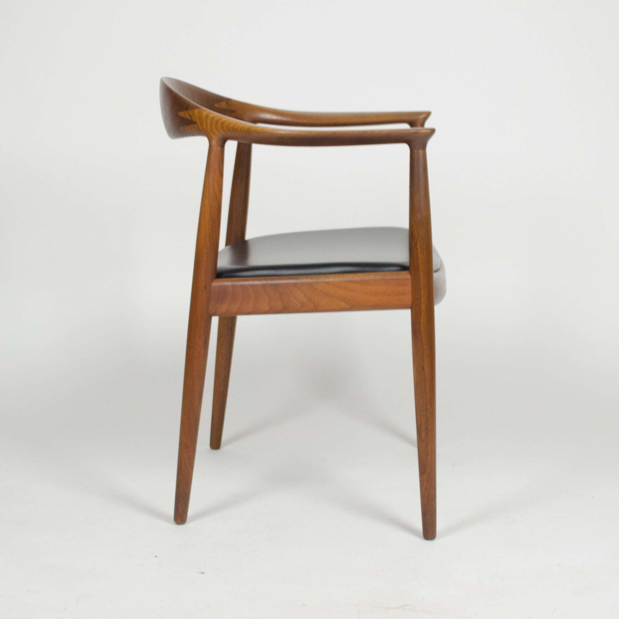 SOLD 4x Hans Wegner Round The Chair Johannes Hansen Denmark For Knoll Teak Armchairs