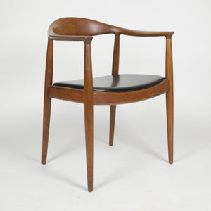 SOLD 4x Hans Wegner Round The Chair Johannes Hansen Denmark For Knoll Teak Armchairs