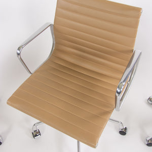 SOLD 2008 Herman Miller Eames Aluminum Group Management Desk Chair in Tan Naugahyde Multiples Available