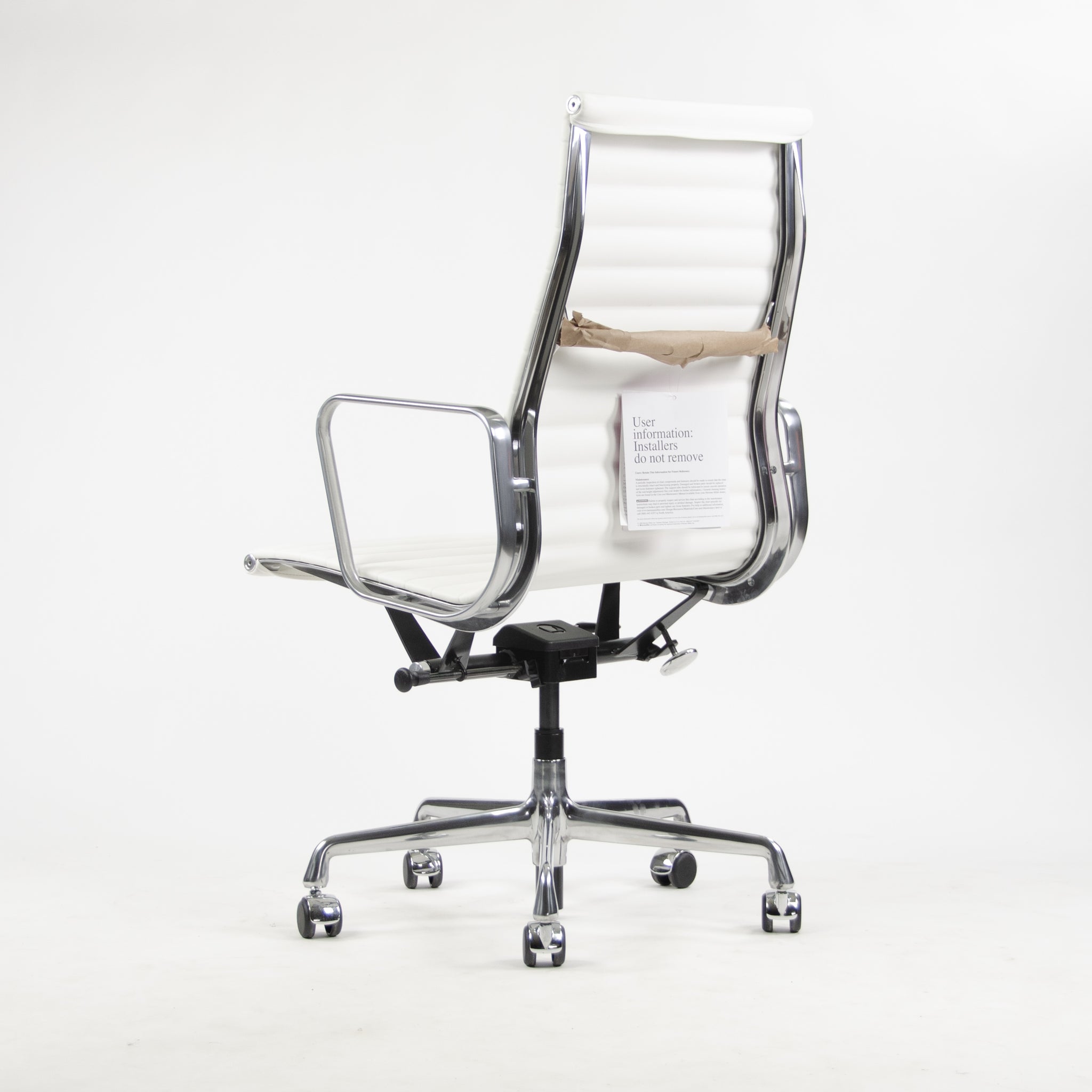 SOLD Eames Herman Miller Brand New Leather High Pneumatic Aluminum Group Desk Chairs 6x