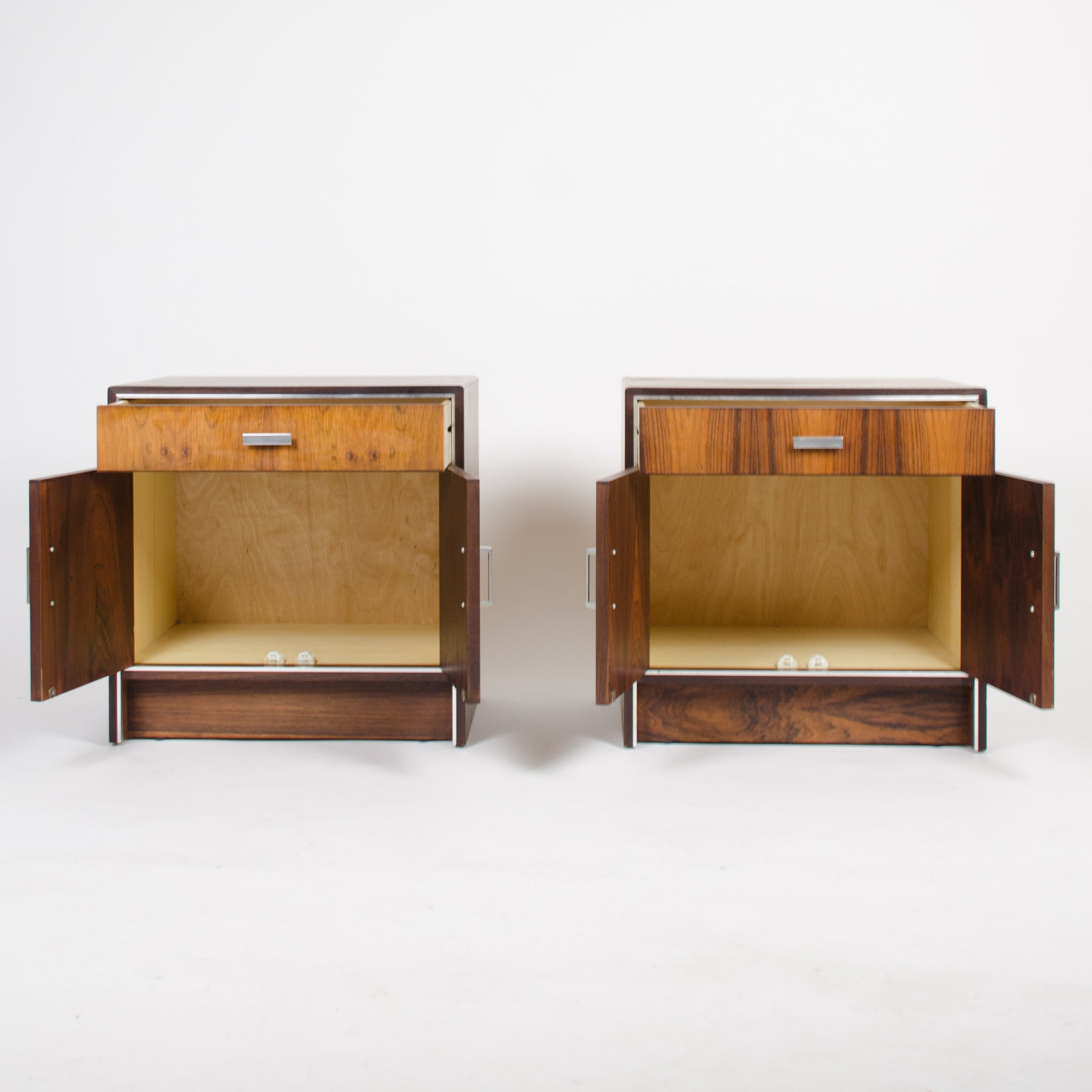 SOLD Falster Maurice Villency Rosewood Danish Dresser End Tables Bedside Cabinet Pair