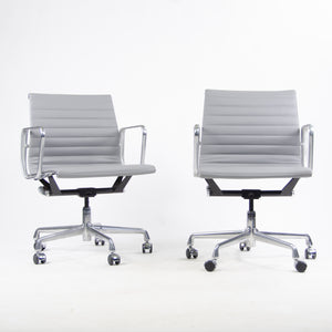 SOLD 2010s Herman Miller Eames Low Back Aluminum Group Executive Chair in Gray Leather