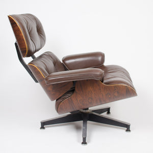 SOLD 1973 Herman Miller Eames Lounge Chair & Ottoman Rosewood 670 671 Brown Leather