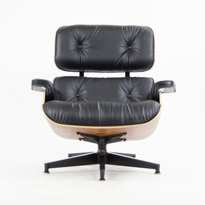 SOLD Eames Herman Miller Lounge Chair & Ottoman Palisander 670 671 Black Leather NEW