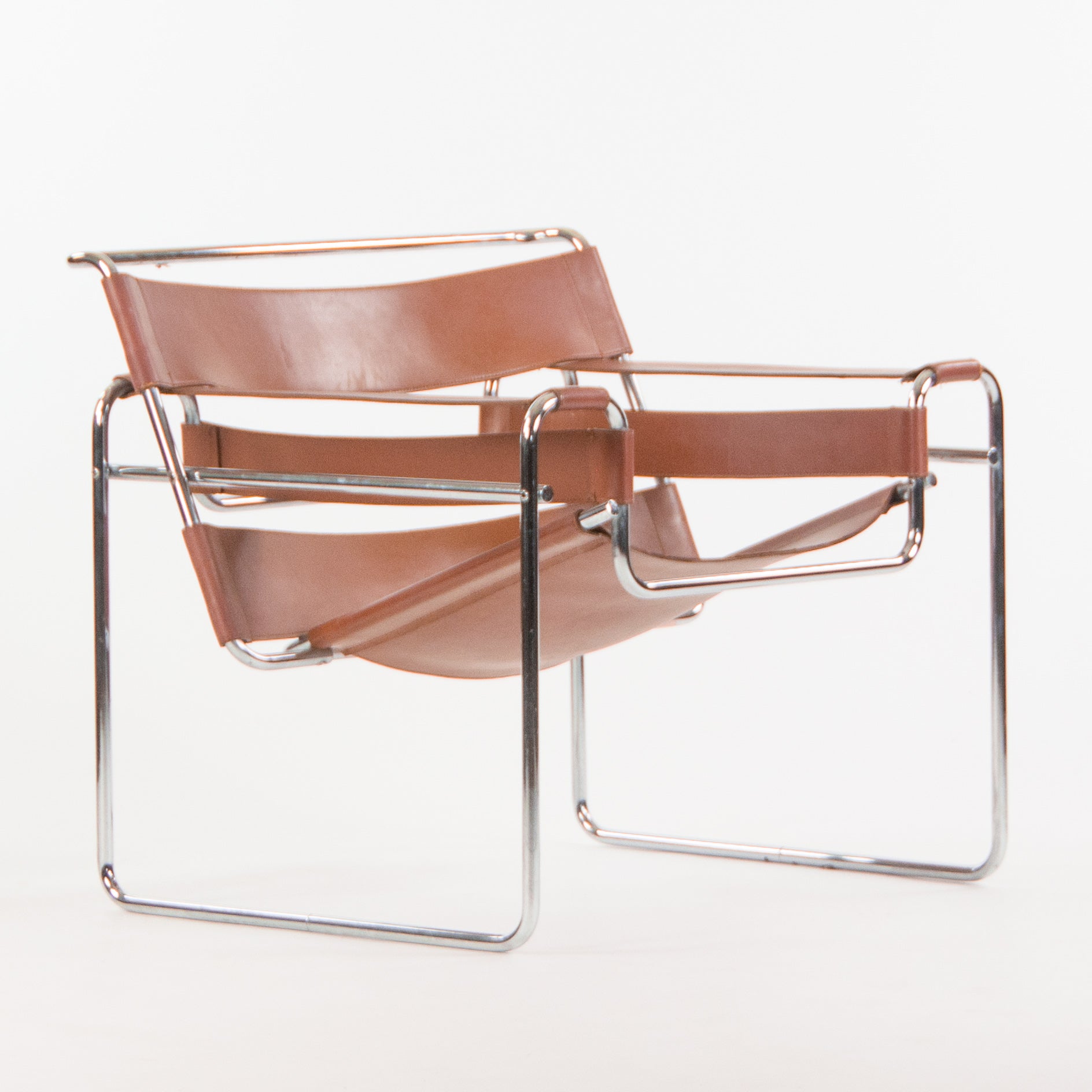 SOLD Early Gavina Knoll Stendig Marcel Breuer Wassily Chair B3 Brown Leather Marked