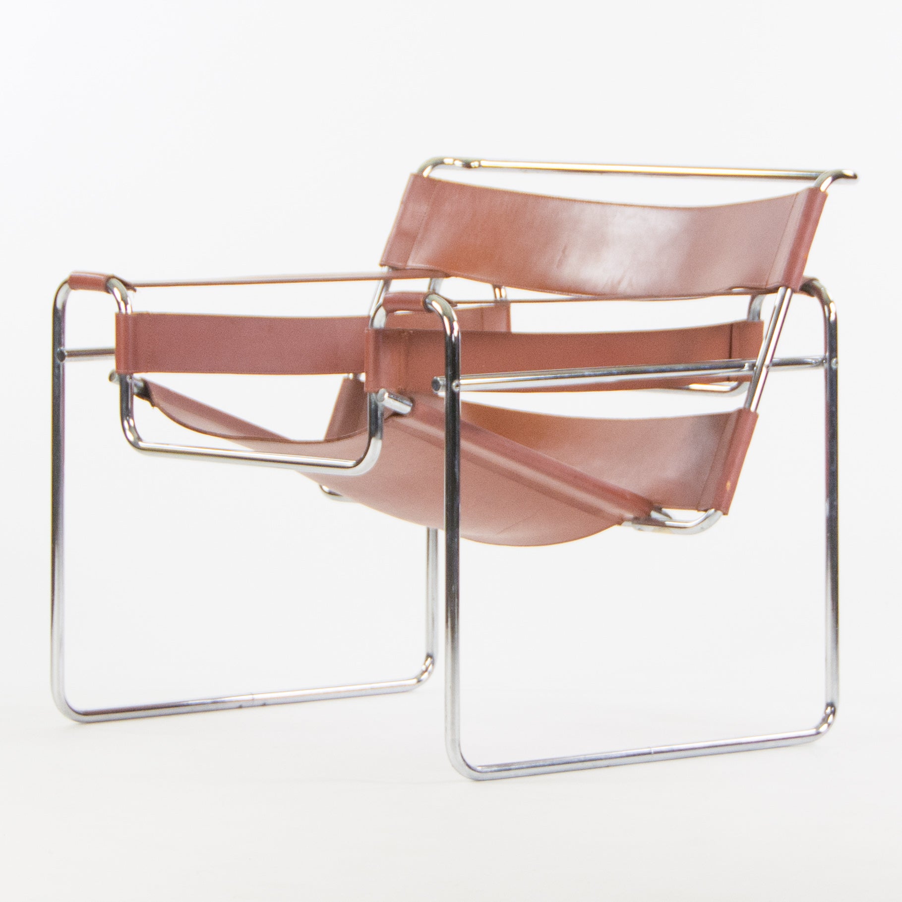 SOLD Early Gavina Knoll Stendig Marcel Breuer Wassily Chair B3 Brown Leather Marked