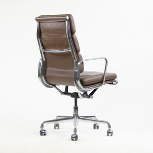 SOLD Herman Miller Eames Soft Pad Aluminum Group High Back Chair 2014 Brown Leather