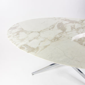 SOLD Florence Knoll Calacatta Gold 78 in Oval Marble Conference Dining Table Restored