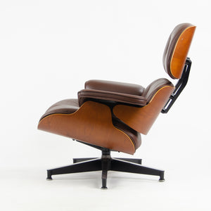 SOLD 2008 Herman Miller Eames Lounge Chair & Ottoman Cherry 670 671 Brown Leather