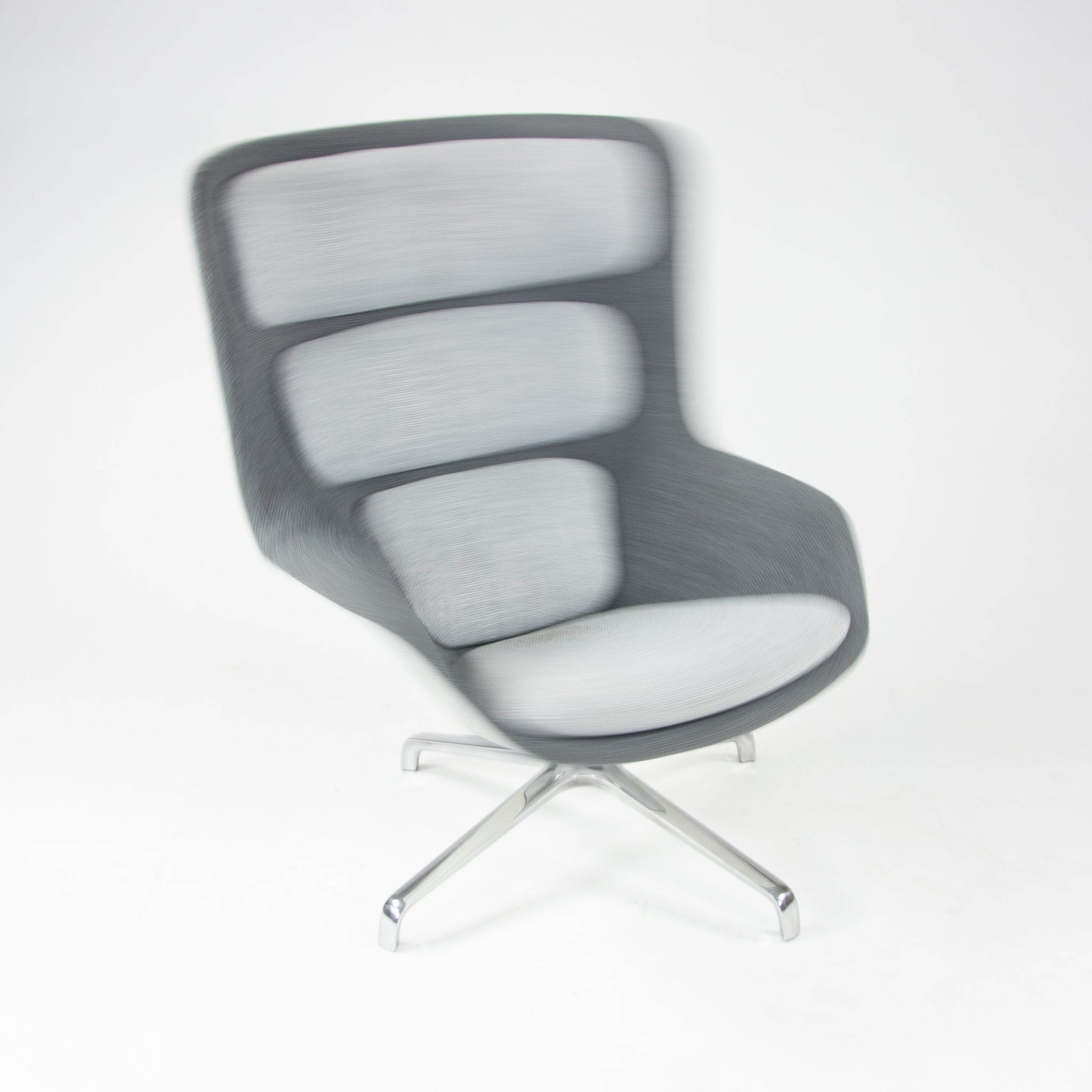 SOLD Herman Miller Grey Fabric Striad High Back Lounge Chair Markus Jehs Jürgen Laub