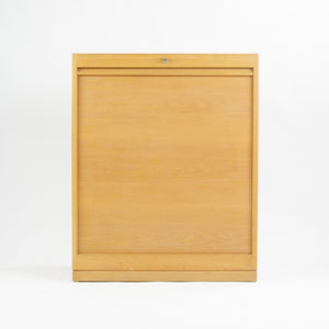 1970s Hans Wegner Johannes Hansen Denmark Tambour Oak Cabinet Storage System