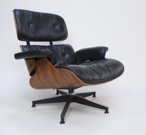 SOLD 1970's Herman Miller Eames Lounge Chair & Ottoman Rosewood 670 671