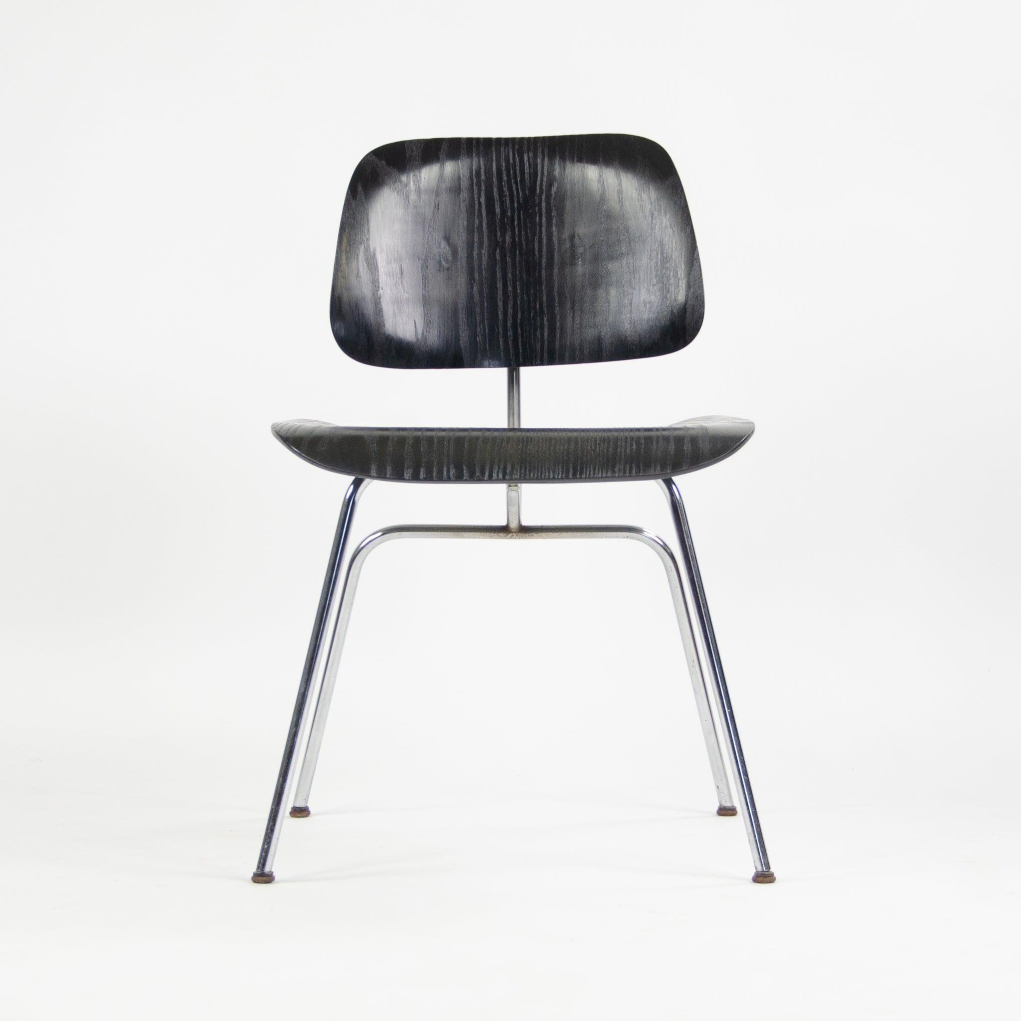 SOLD Eames Evans Herman Miller 1947 DCM Dining Chair Black Aniline Dye