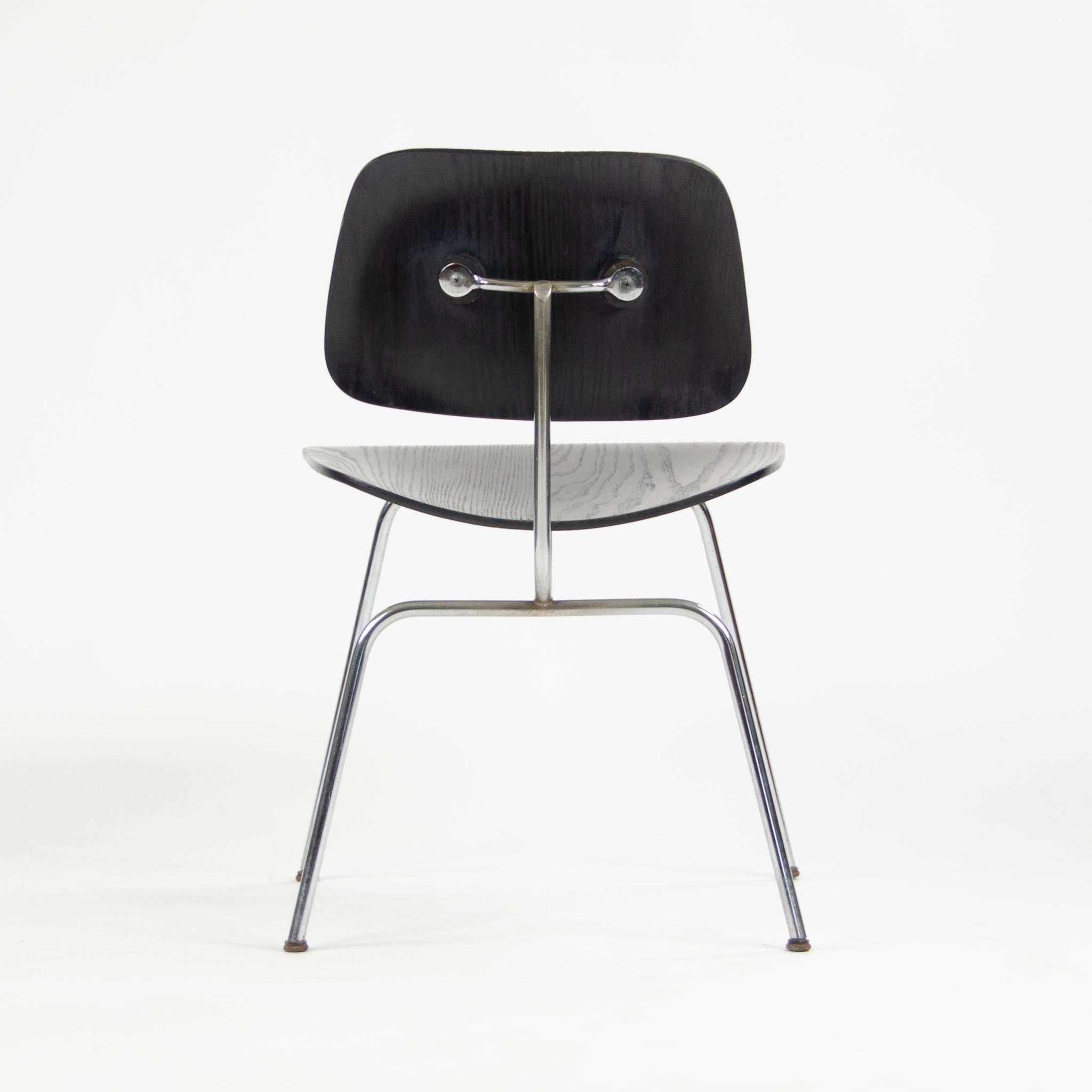 SOLD Eames Evans Herman Miller 1947 DCM Dining Chair Black Aniline Dye