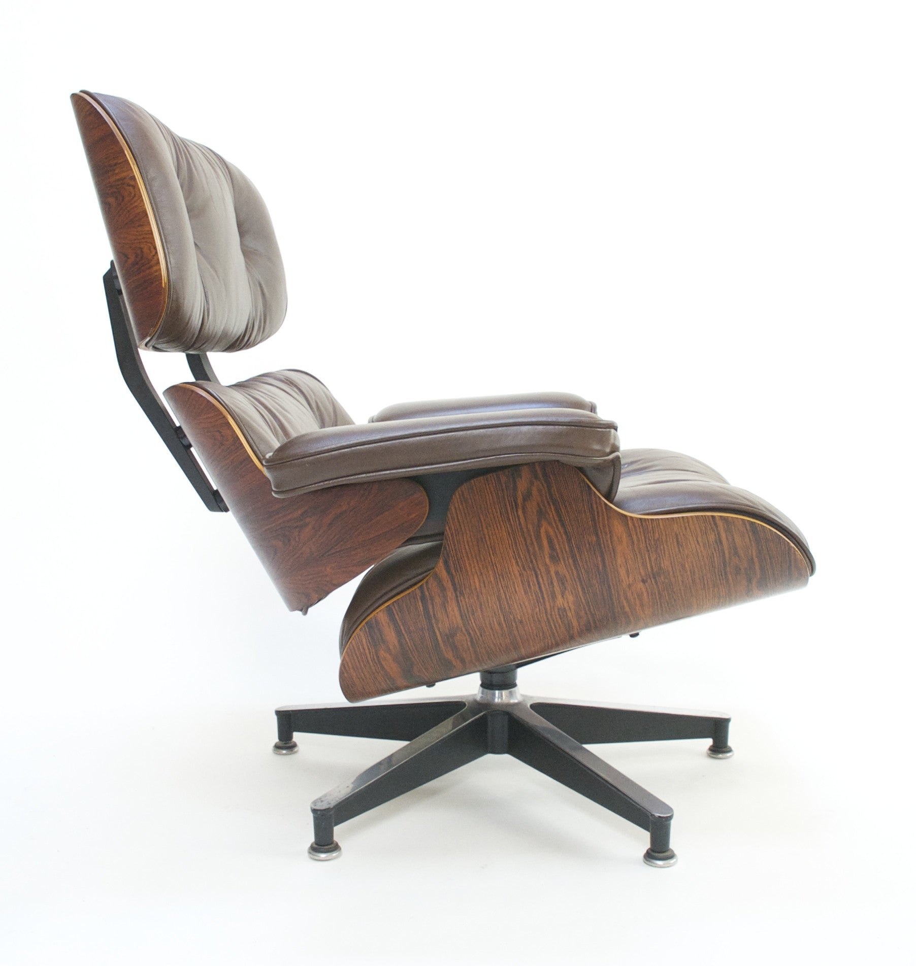 SOLD 1970's Herman Miller Eames Lounge Chair & Ottoman Rosewood 670 671 Brown