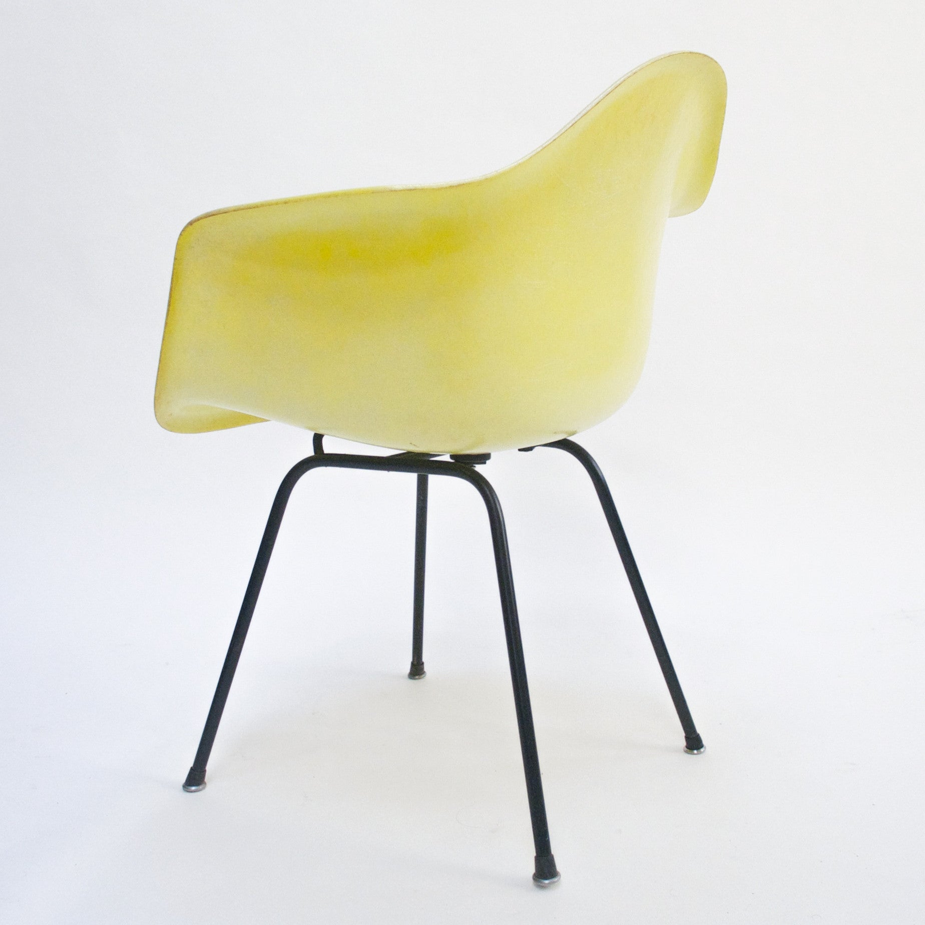 SOLD Herman Miller Eames Yellow Fiberglass Shell Chair Arm Shell