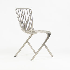 SOLD 2013 Knoll Studio David Adjaye Washington Skeleton Dining Chair Brushed Nickel