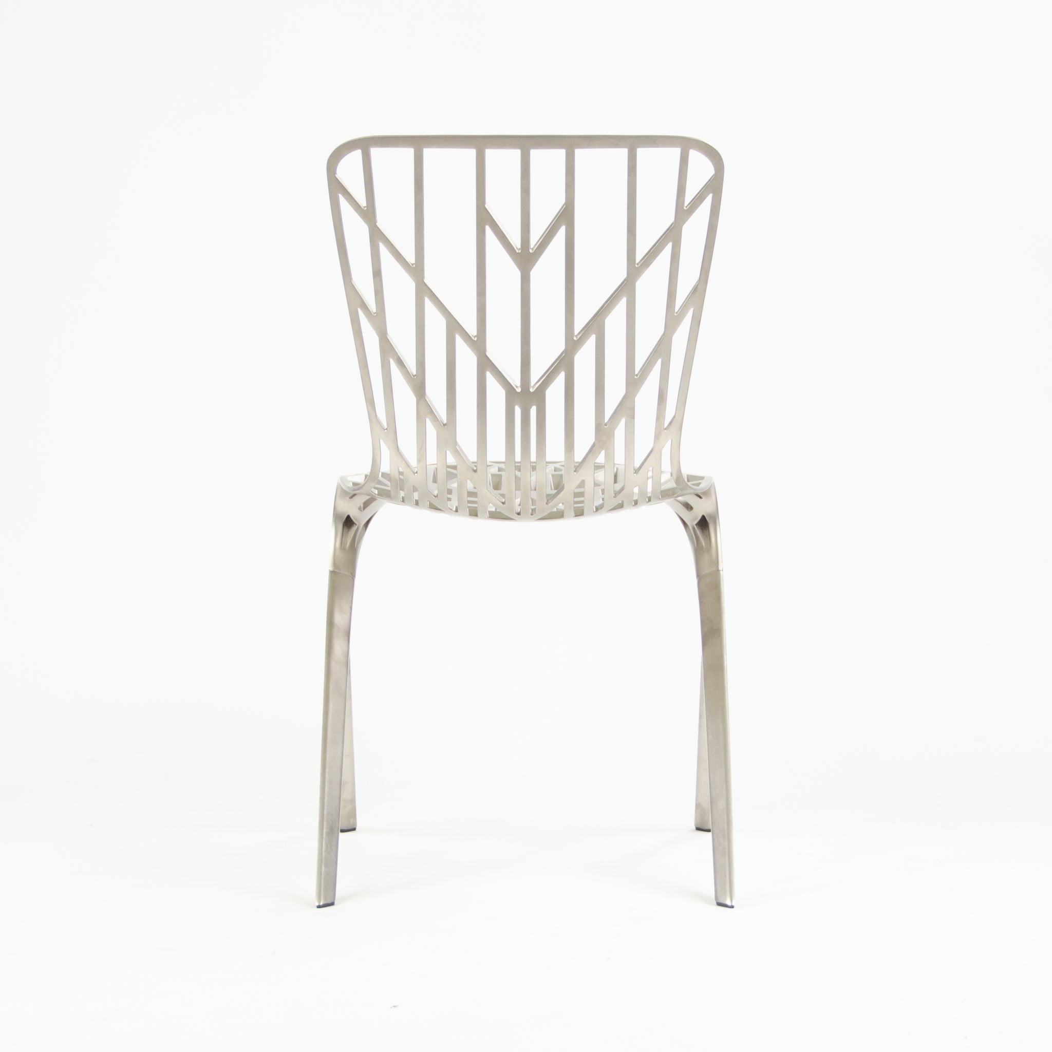 SOLD 2013 Knoll Studio David Adjaye Washington Skeleton Dining Chair Brushed Nickel