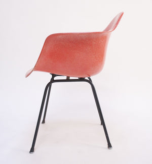 SOLD Red Eames Herman Miller Fiberglass Arm Shell Chair Early 1954