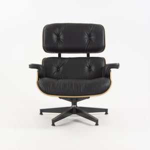 SOLD Herman Miller 2019 Brand New Eames Lounge Chair and Ottoman Walnut Black Leather