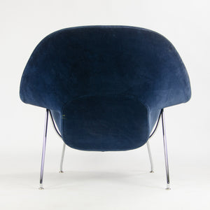 SOLD 2018 Eero Saarinen Womb Chair Knoll Studio Full-Size Dark Blue Mohair Velvet