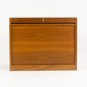 1970s Hans Wegner Johannes Hansen Denmark Tambour Walnut Cabinet Storage System