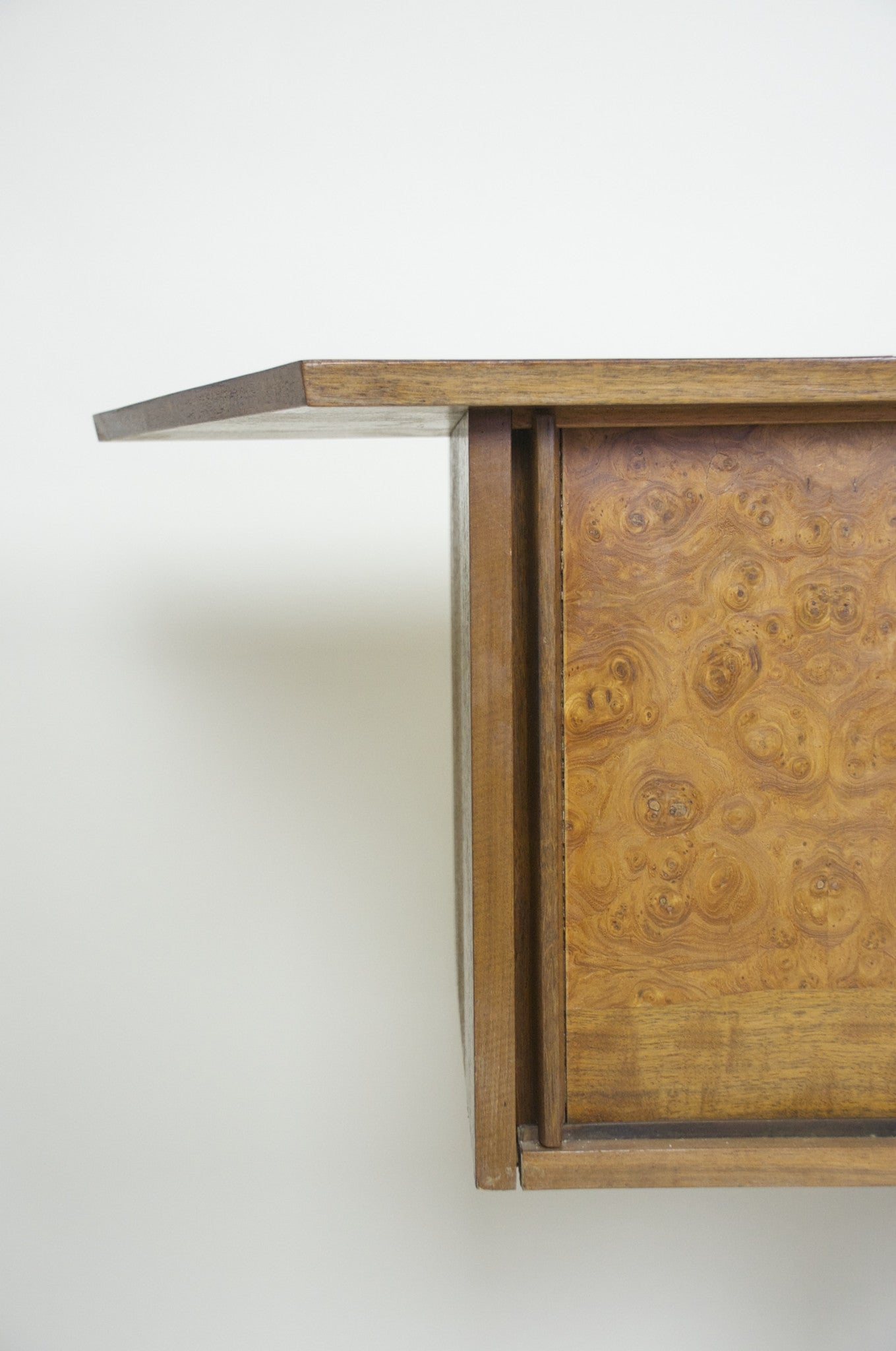 SOLD George Nakashima for Widdicomb Sundra Hanging Burl Wall Cabinet