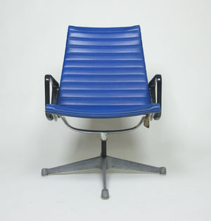 SOLD Eames Herman Miller Aluminum Group Lounge Chair, Near Mint and Blue