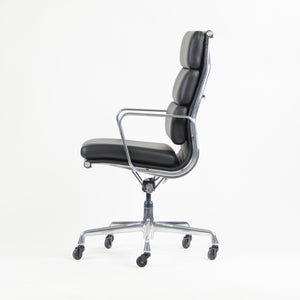 SOLD Eames Herman Miller High Soft Pad Aluminum Desk Chair Black Leather NOS 2x Available