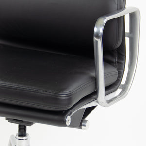 SOLD Eames Herman Miller High Soft Pad Aluminum Desk Chair Black Leather NOS 2x Available