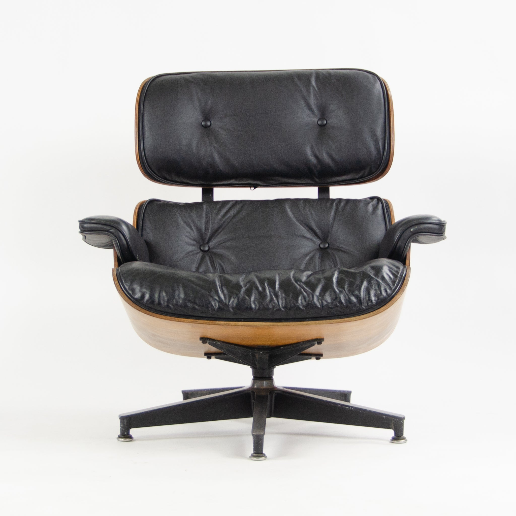 SOLD 1960's Herman Miller Eames Lounge Chair & Ottoman Rosewood 670 671 Black Leather