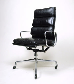 SOLD Rare Early Eames Herman Miller Soft Pad High Back Aluminum Group Chair