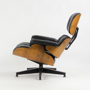 SOLD 1960's Herman Miller Eames Lounge Chair & Ottoman Rosewood 670 671 Black Leather