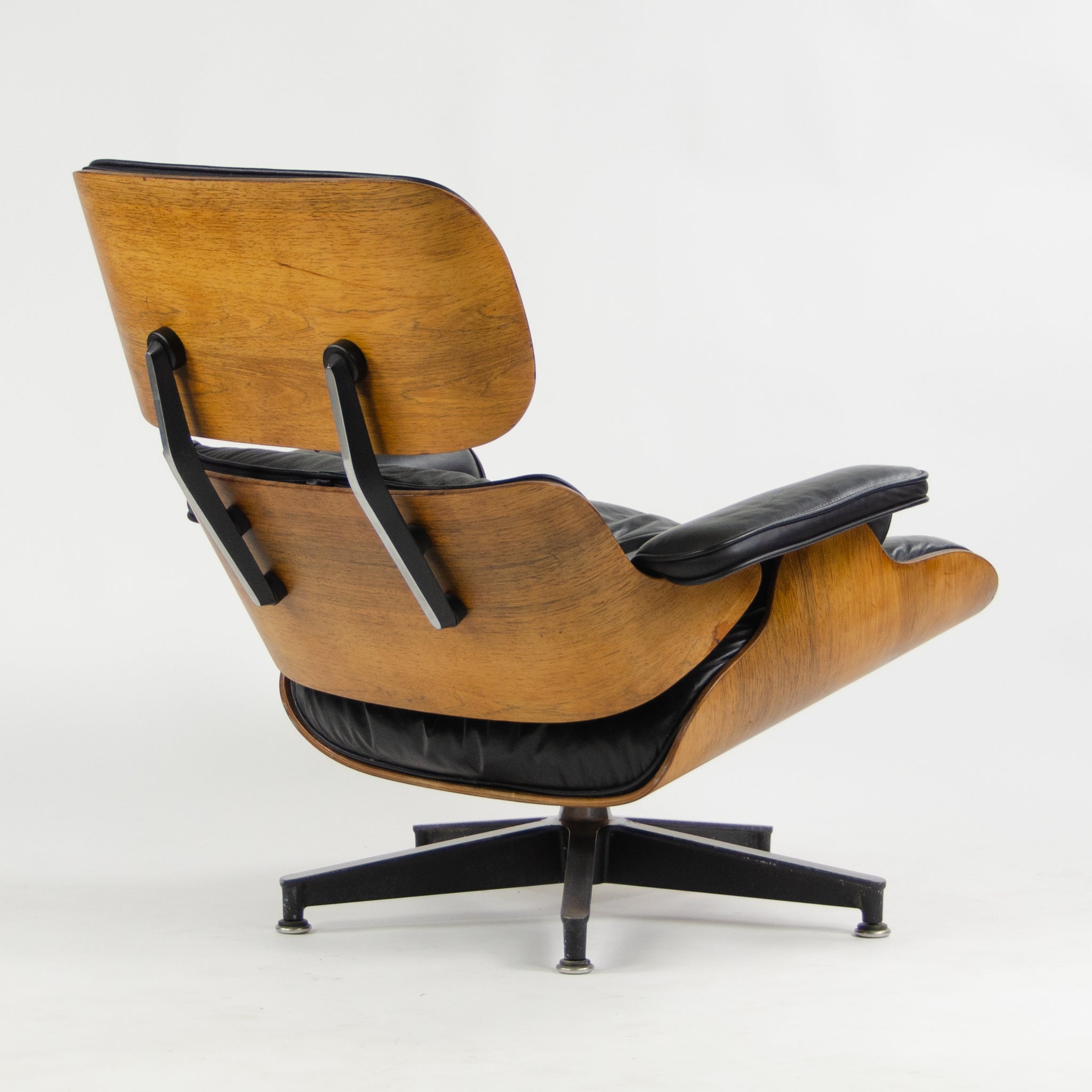 SOLD 1960's Herman Miller Eames Lounge Chair & Ottoman Rosewood 670 671 Black Leather